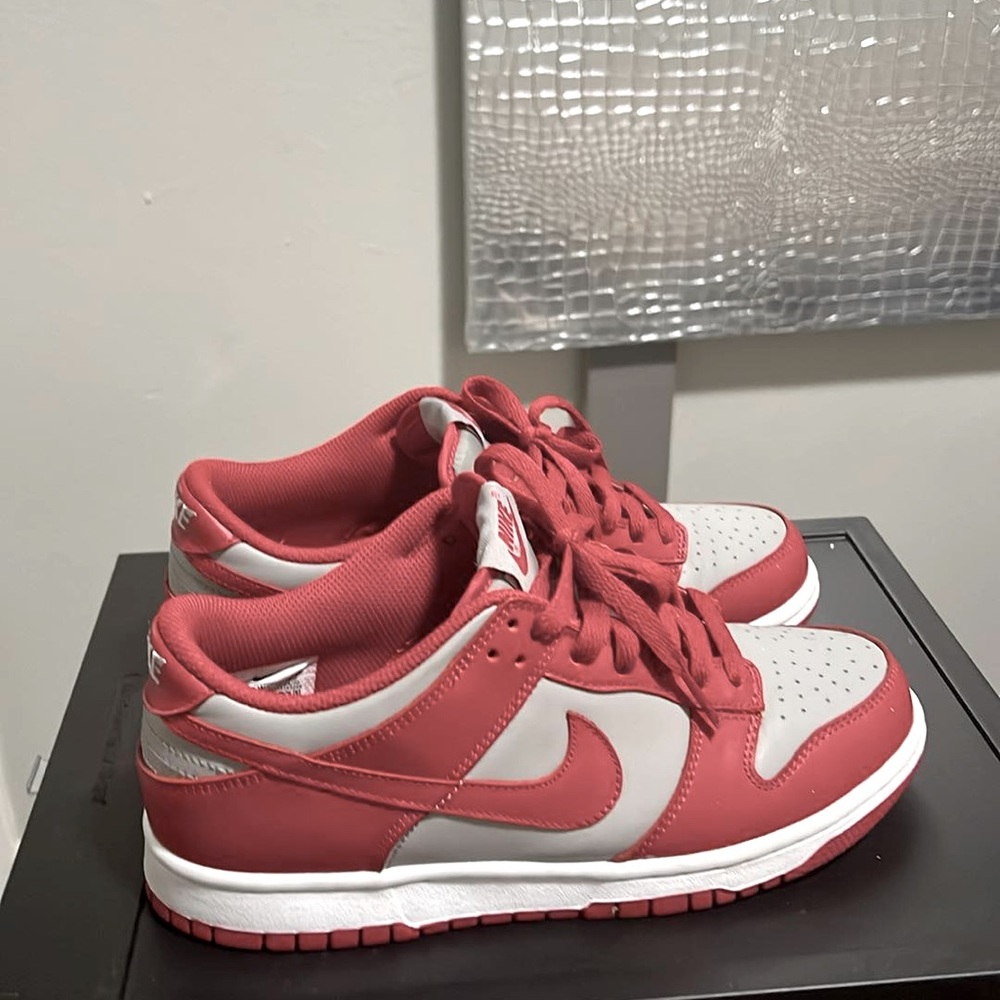 Gray and red dunks 6 1/2 youth worn once